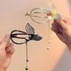 Metal Gold And Black Color Hair Clip Tassel Fixing Artifact Twist Clip Word Clip Light Luxury Horizontal Clip Hair Accessories