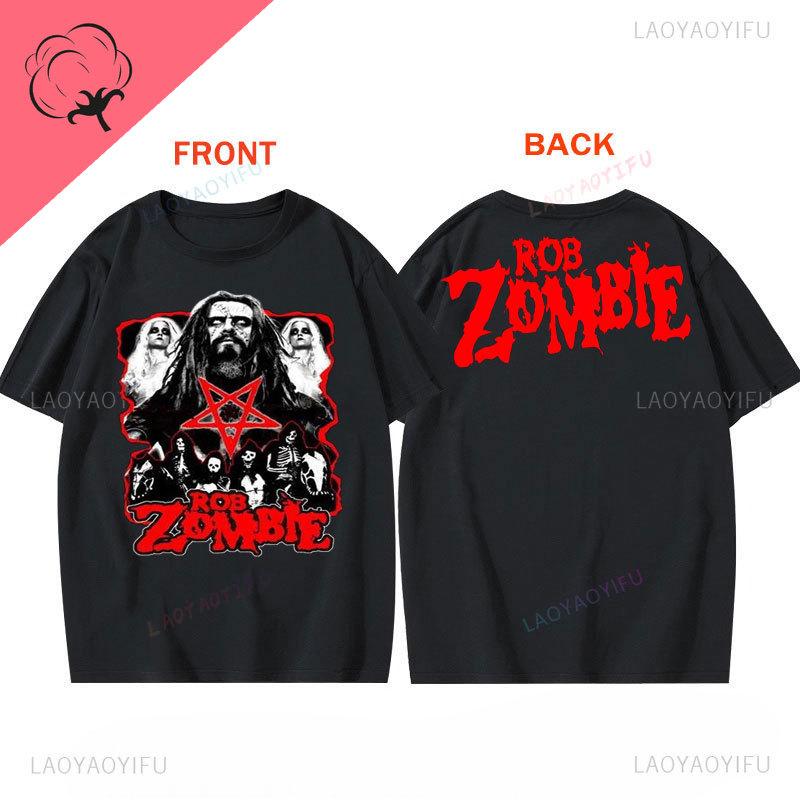 Camisetas Rob Zombie Dragula Graphic Tshirts Vintage Horror Classic Cotton Gothic Music Clothes Heavy Metal Fans Print Tee Top