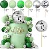 31pcs Disco Balls Cake Toppers Pearl Glitter Pink Cake Balls Mirror Disco Balls Cake Decoration for Birthday Wedding Party Decor 5
