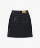 Lmc Wm Cntrst Denim Midi Skirt Black