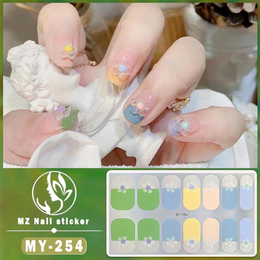 Three-dimensional Waterproof No-bake Gel Nail Polish Film Full Sticker European and American Sexy Nail Film Paper Nail Film Paper