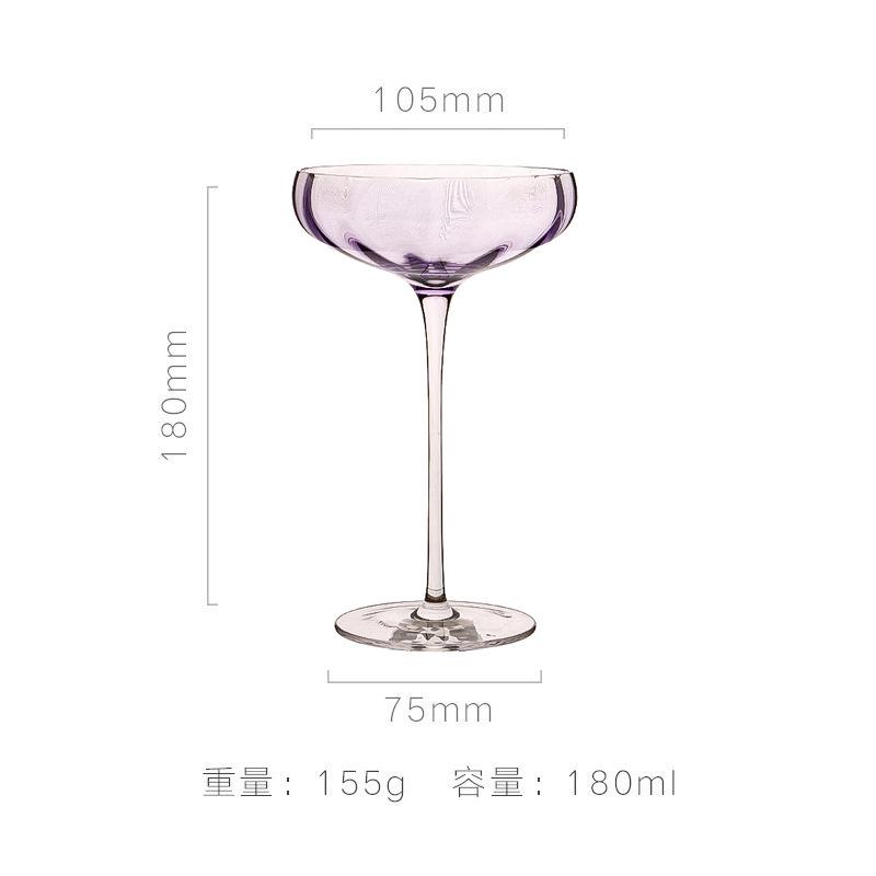 Purple Sparkling Stemless Handblown Glassware Hammered Glass Water Wine Drinkware Barware glasses