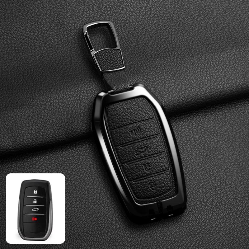 Neue Zinklegierung Leder Autoschlüssel Hülle Abdeckung Shell für Toyota CHR Hilux Fortuner Land Cruiser 200 Camry Corolla Crown RAV4 Highland