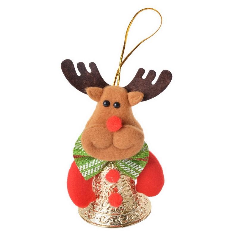 Christmas Ornaments Santa Claus Doll Wjingle Bell Decor New Year Decorations Hanging Drop Pendant