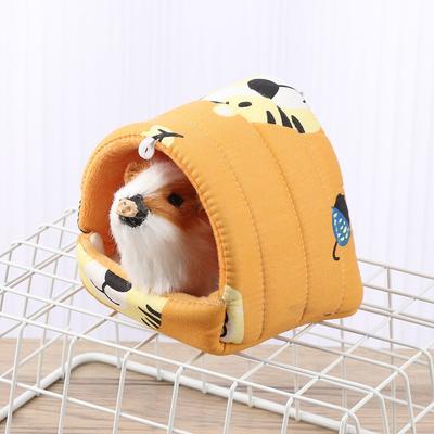 Hamster House Warm Soft Beds And Houses Rodent Cage Printed Hammock for Rats Cotton Guinea Pig Hanging Cage Small Animal