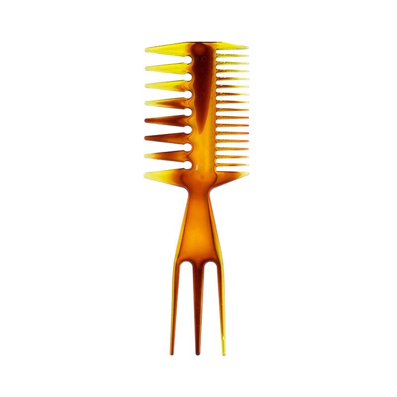 Men's Back Head Oil Head Styling Comb Hairstyle Styling and Maintenance Artifact Trident Comb Texture Comb Fluffy Pork Rib Comb