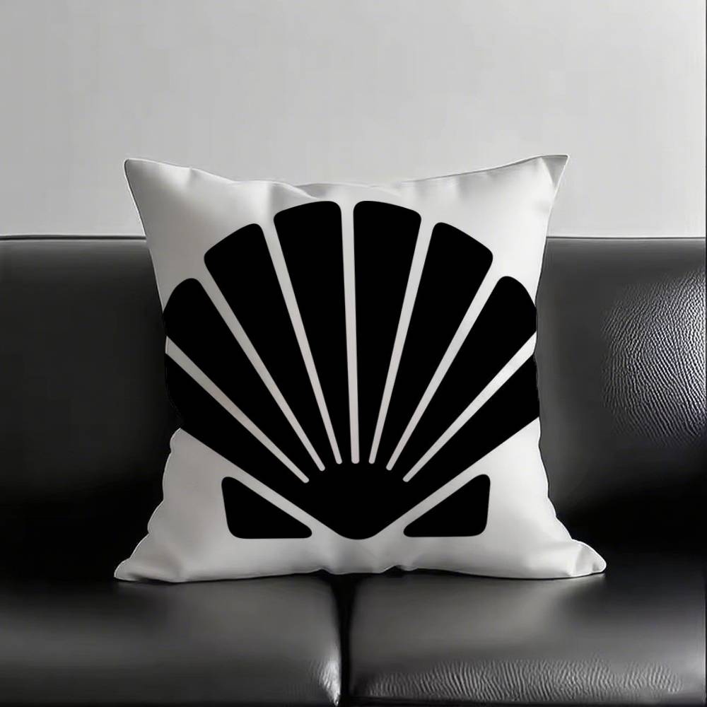 1pc Yellow Camino De Santiago Scallop Pillow Case Square Bedroom Sofa Leisure Comfort Cushion Car Living Room Home Decoration