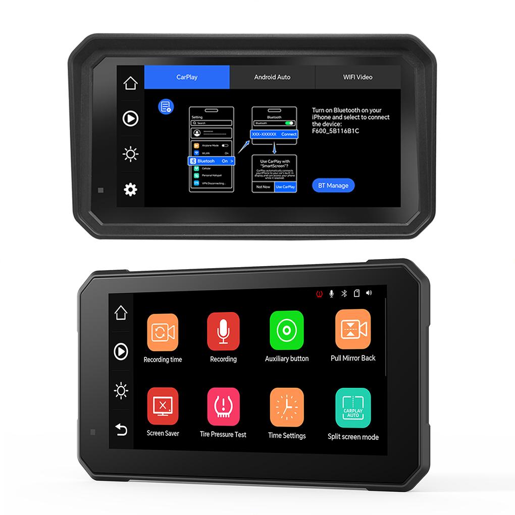 Motorcycle DVR Dual Recording And Split Screen Display Motorcycle DVR Support Tire Pressure Sensor