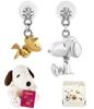 Gin No Limited Edition Snoopy and Woodstock 3D Asymmetrical Earrings Toy 925 Silver Official [Shinjuku Kura] (2-Piece Set) (Plush & Case)