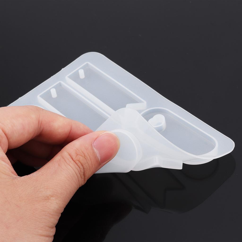 4 Styles Silicone Bookmark Mold, Reusable Mould for Epoxy Resin Casting and Handmade Bookmark Craft Projects