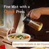 16oz/470ml Glass Olive Oil Sprayer for Cooking - 2 In 1 Olive Oil Dispenser for Kitchen Gadgets, Air Fryer, Salad, and BBQ