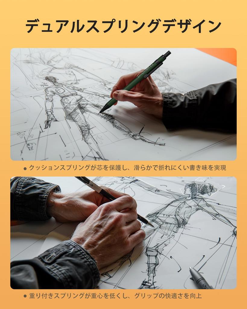 Four Candies Mechanical Pencil Set with Case 5 Metal Mechanical 10 HB Lead 3 4B 9 Eraser Writing Supplies for Students 0.7mm - Pencils, #2 Refills,