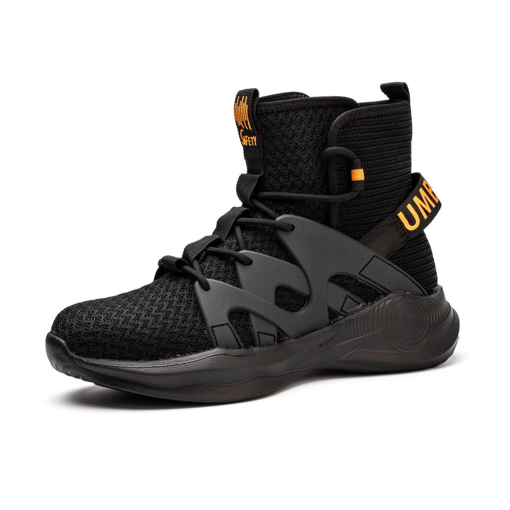 Fly-woven Labor Insurance Shoes Men's Anti-smashing and Puncture-proof Steel Bag Head Safety Shoes Breathable and Lightweight Protective Work Shoes