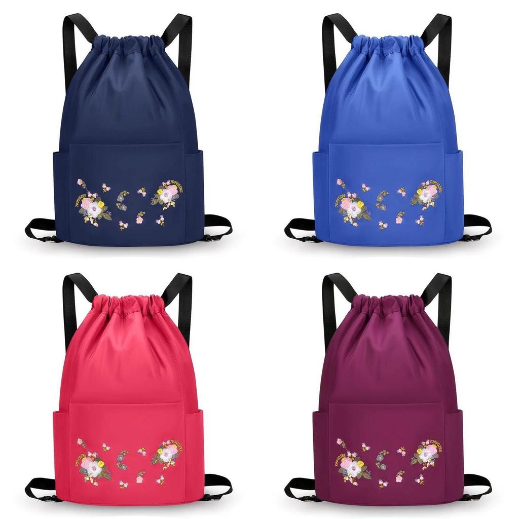 Travel Backpack Large Capacity Polyester Casual Daypack With Drawstring Closure For Men And Women