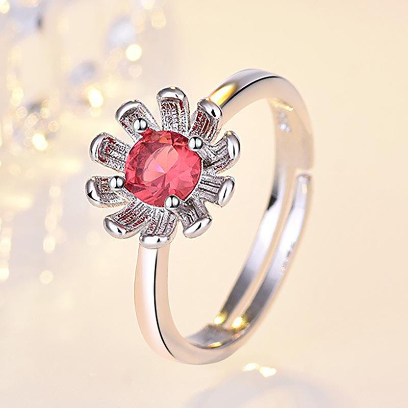 New 925 Sterling Silver Ring AAA Zircon Adjustable Size Engagement Rings for Women Wedding Ring Party Fashion Nice Jewelry Gift