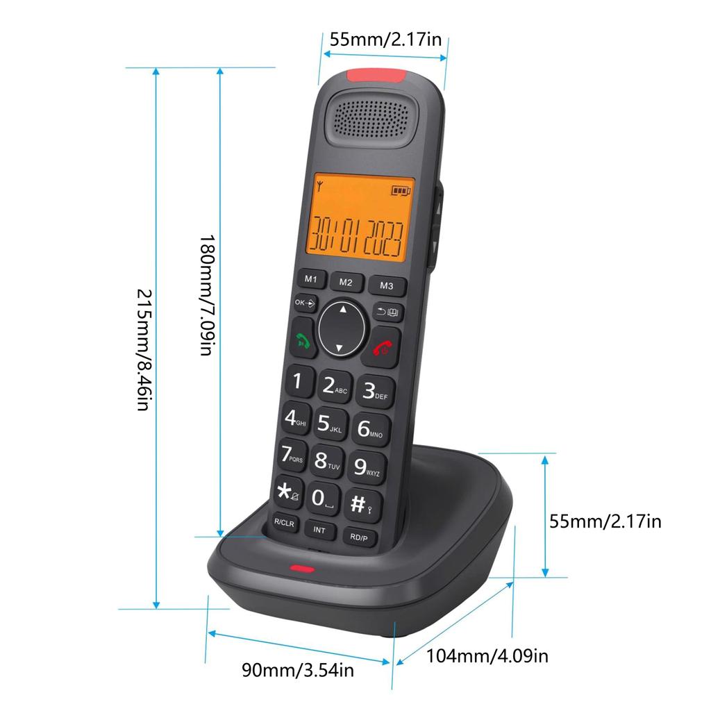 Multi Functional D1015 Wireless Landline Telephone Cordless Phone Desktop Telephone