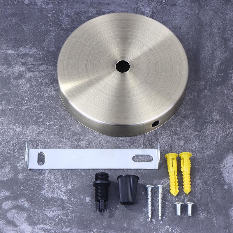 Black Silver Bronze Ceiling Plate Wall Sconce Mount Diy Light Fittings Lamp Base Vintage Pendant Lamp 100*20Mm Disc Base