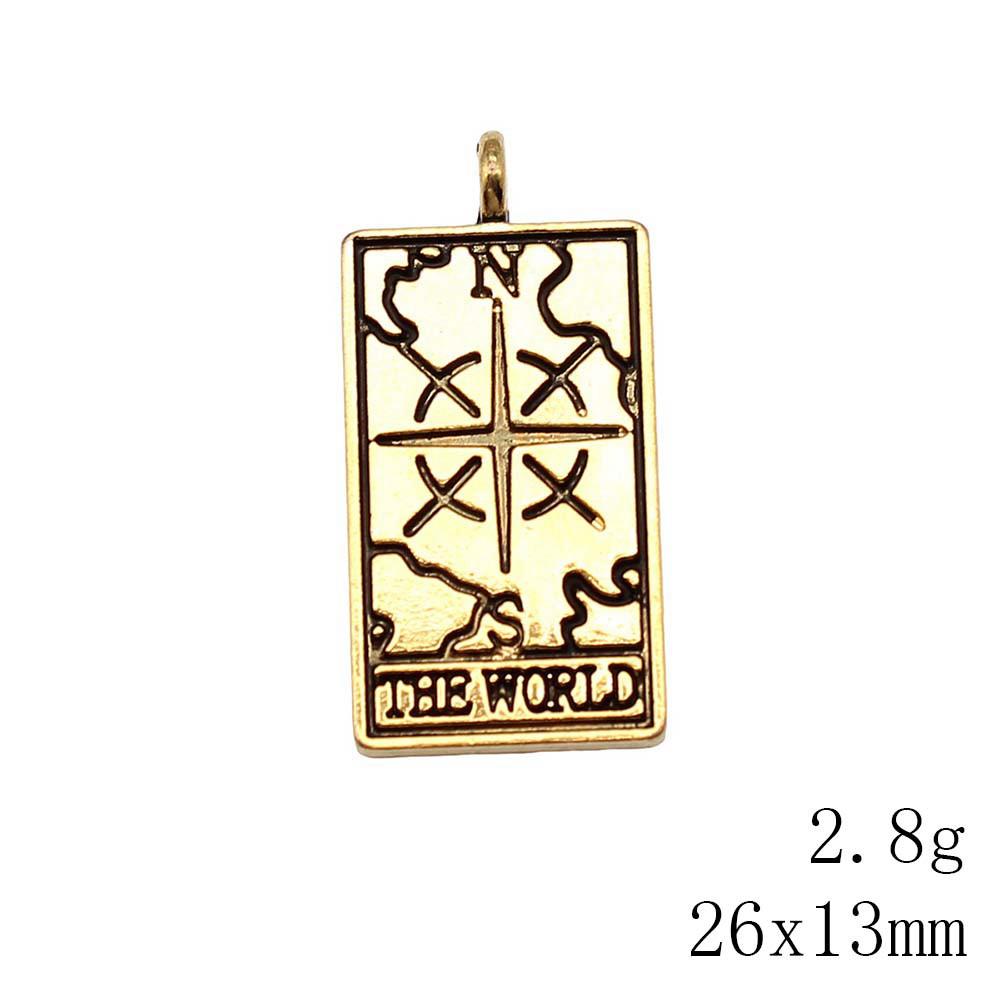 Christmas Decorations Charms For Necklace Friendship Puzzle Game Card Tarot Charms Pendant Home Garden Male Pendant