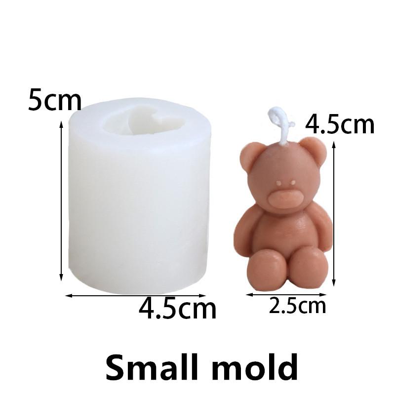 

3D Мультяшный Медведь свеча силиконовая форма милый медведь шоколадный торт Силиконовые Поделки Принадлежности для изготовления свечей Подарок Домашнее украшение