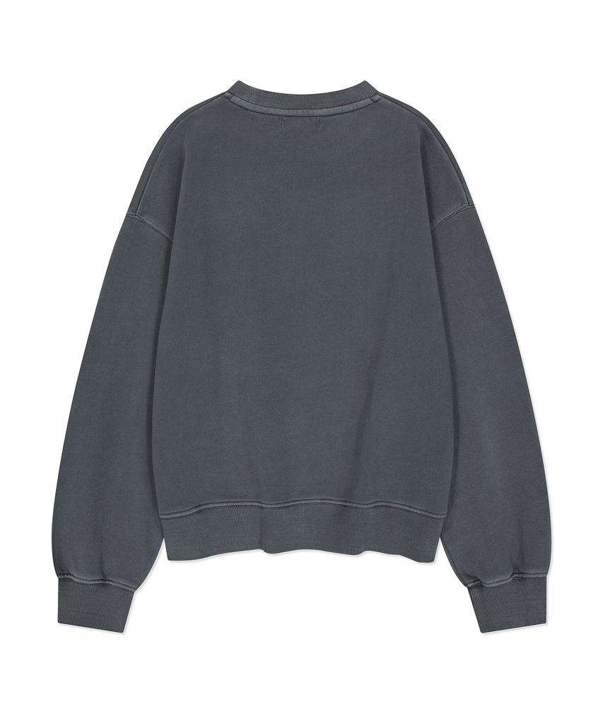 WACKY WILLY Women'S Semi-Overfit Pigment Sweatshirt Gray