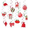 12-Piece Christmas School Classroom Decoration Lollipop Snowflake Gift Bag Spiral Pendant Pendant Custom