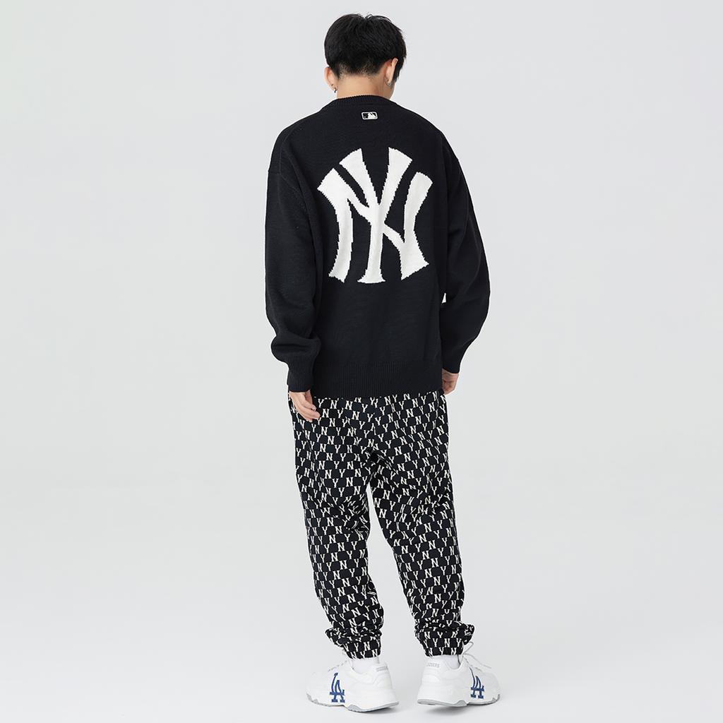 New MLB New York Yankees Knitted Sports Pants Unisex Black 3APTM0424-50BKS