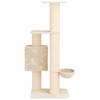 Cat Tree with Sisal Scratching Posts Cream 137 Cm