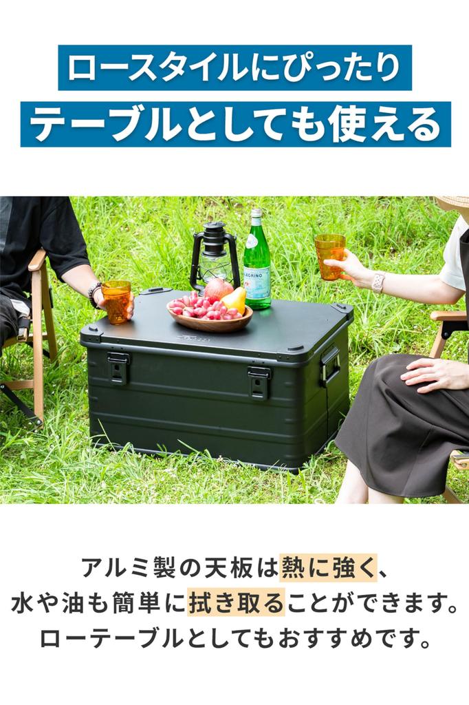 FIELDOOR Aluminum Container Box with Lid Storage Box with Lid Storage Case Storage BOX Stylish Tool Holder Stocker Lightweight Stacking BOX Outdoor