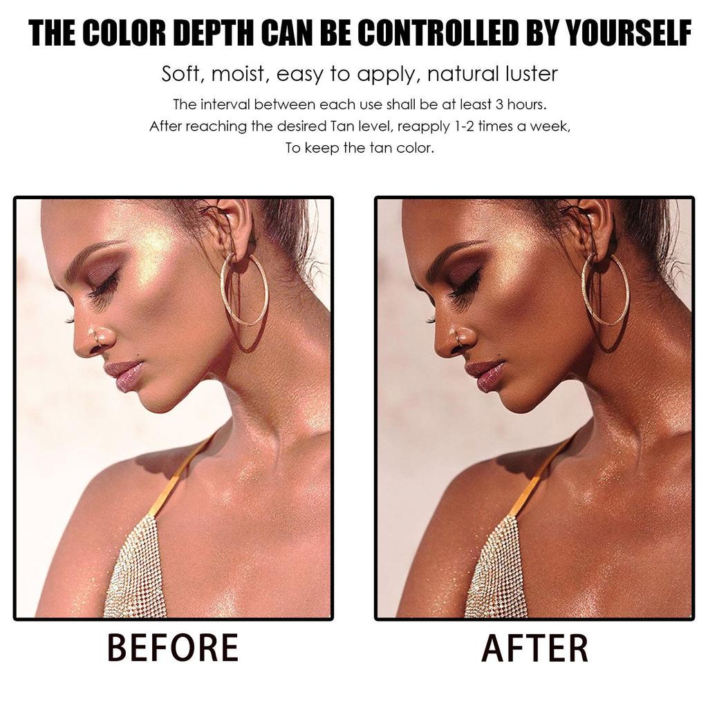 Black Skin Care Cream Natural Wheat Color Beauty Moisturizing Cream For Tanning