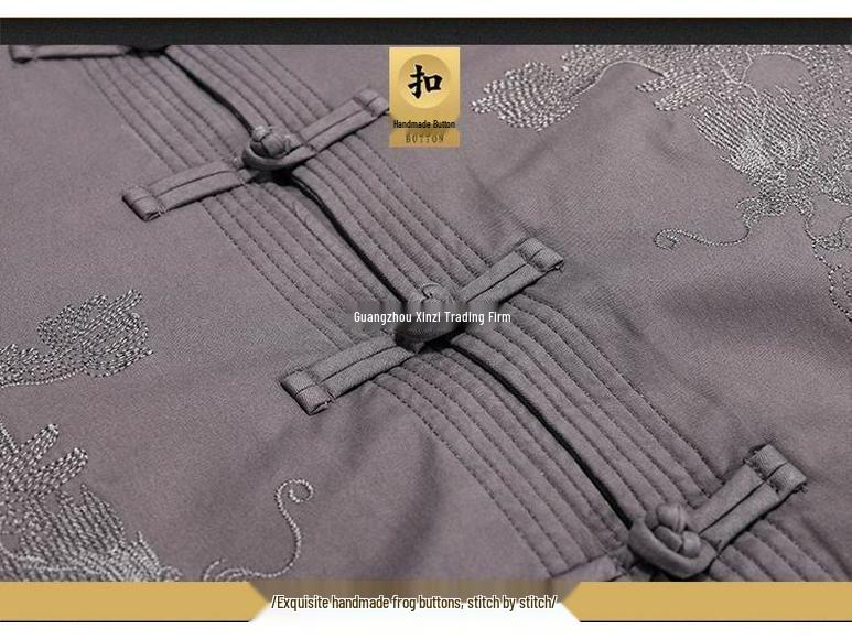 Men's Winter Fleece-Lined Tang Suit Jacket - Chinese Style for Middle-Aged & Elderly