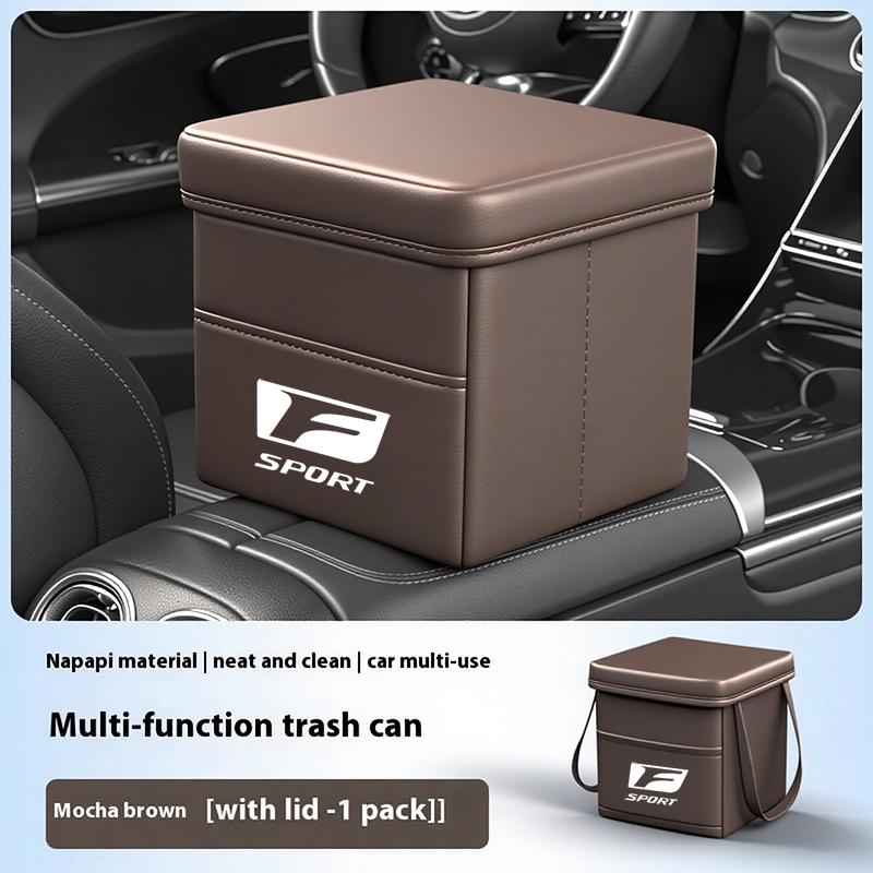Lexus Car Foldable Leather Storage Box Garbage Bin Accessories For Lexus F SPORT ES RX NX LS UX LM LX GX LC RZ IS CT GS RC HS SC
