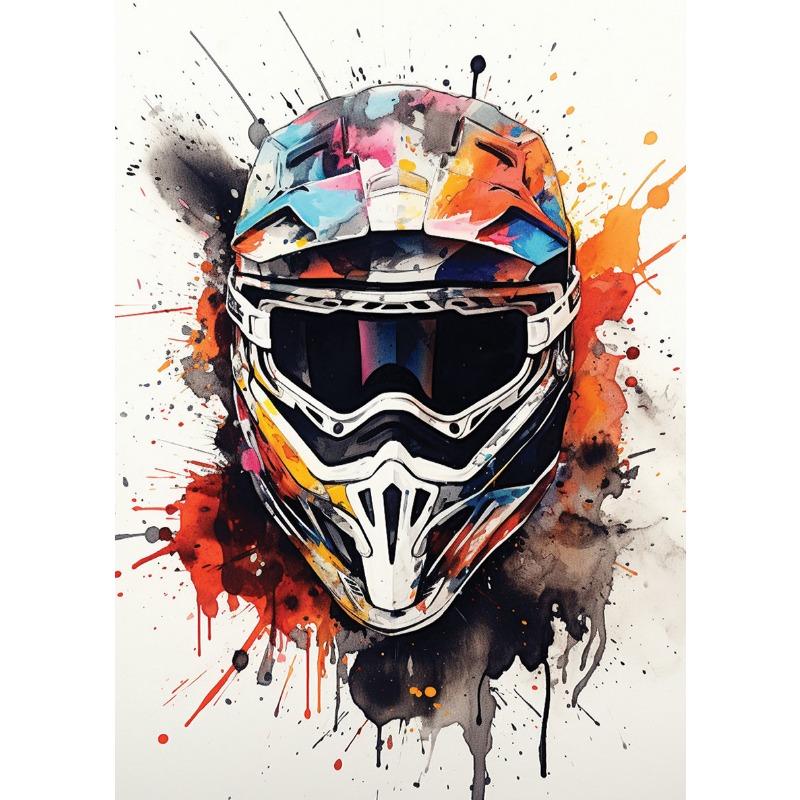 Watercolour Dirt Bike Motocross Canvas Painting Posters Prints Motorcycle Motorbike Wall Picture for Room Home Decor Cuadros