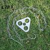 Outdoor Campfire Stand Tripod Board with Chain, Turn Branches into Tripod, Stainless Camping Cooking Steel Support Plate, Portable Accessories