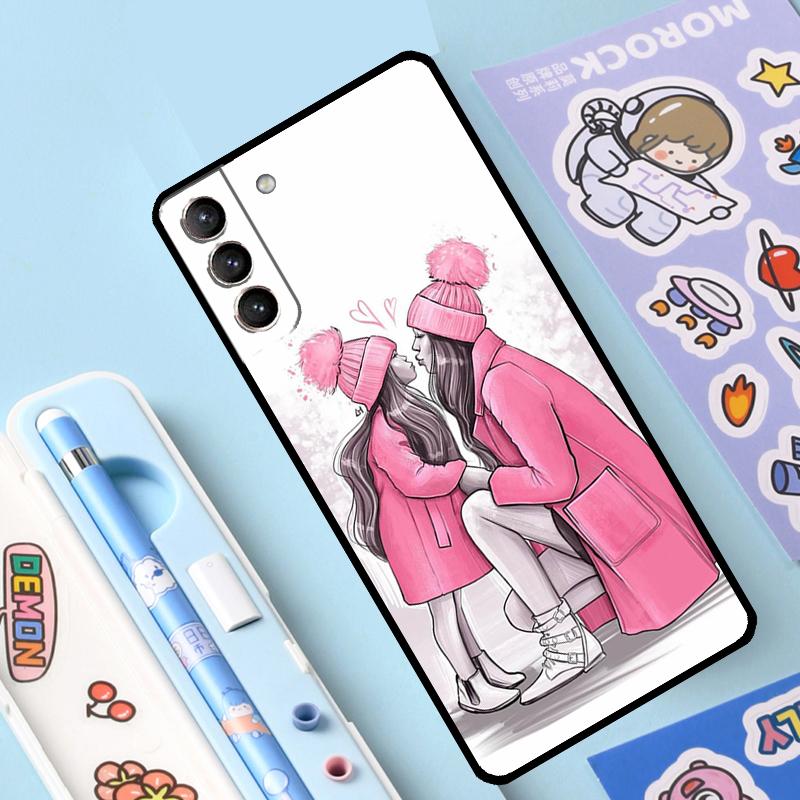 Fashion Super Mom Case For Samsung Galaxy S23 S22 S21 Ultra S20 FE S9 S10 Note 10 Plus Note 20 Ultra Full Cover