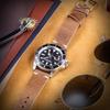 24mm Leather Watch Band for Men and Women, Vintage Handmade Horween Chromexcel Soft Leather Watch Strap Replacement