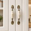 Marble Vein Ceramic Cabinet Knobs Antique Crack Furniture Handles Wardrobe Handles  Cabinet Doors