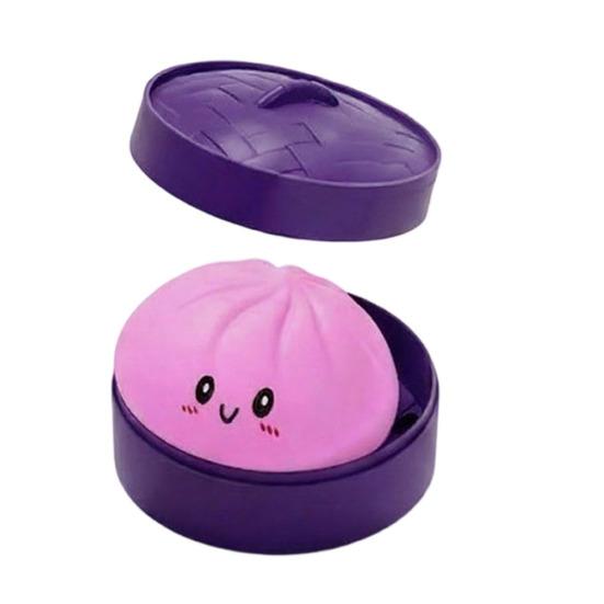 Yousheng 1/2/3/4/5Pcs Cartoon Expression Dumpling Squeeze Toy, Stress Relief Dough Stress Ball Fidget Toy, Soft Simulated Steamed Bun Sensory