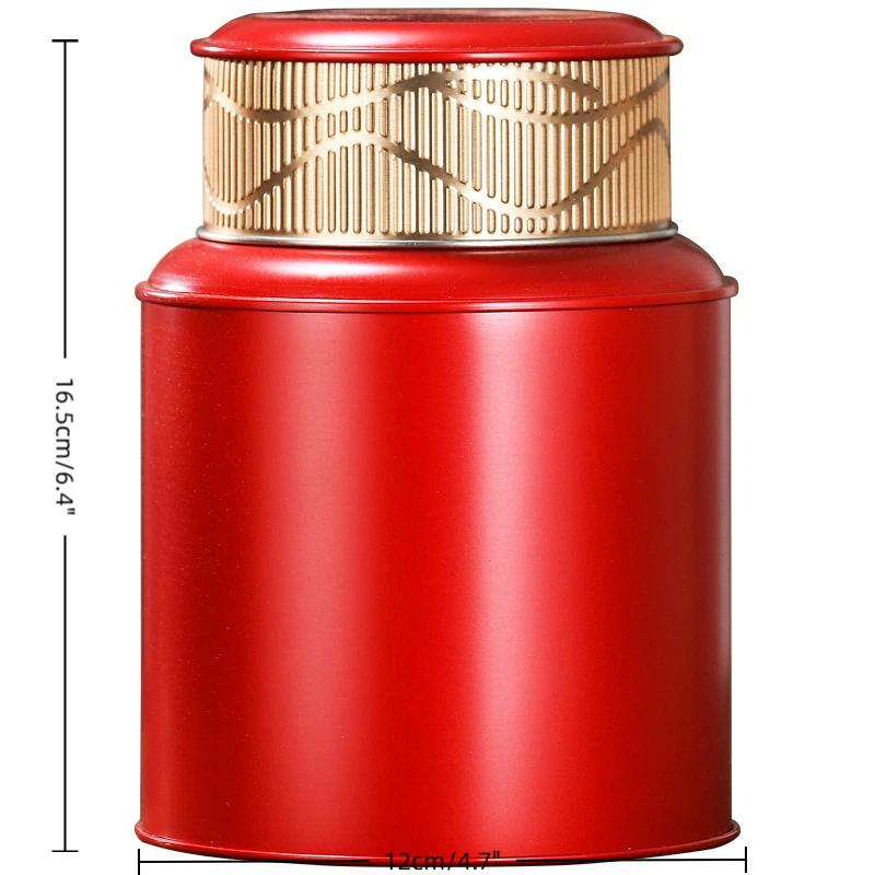 New Mini Empty Tea Tin Can Household Green Black Tea Sealed Jar Portable Travel Small Tea Packaging Box Paper Storage Can