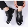 Fashion British Platform Leather Wedding Shoes for Men Designer Soft-soled Business Men's Dress Shoes Fashion Casual  Male Work Shoes