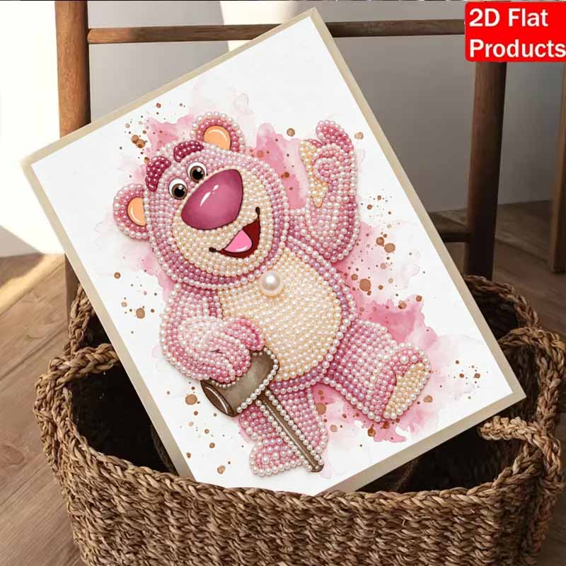 Disney DIY Pearl Art Painting Toy Story Strawberry Bear Home Wall Decoration Pearl Gem Painting Pictures Crafts Home Decoration