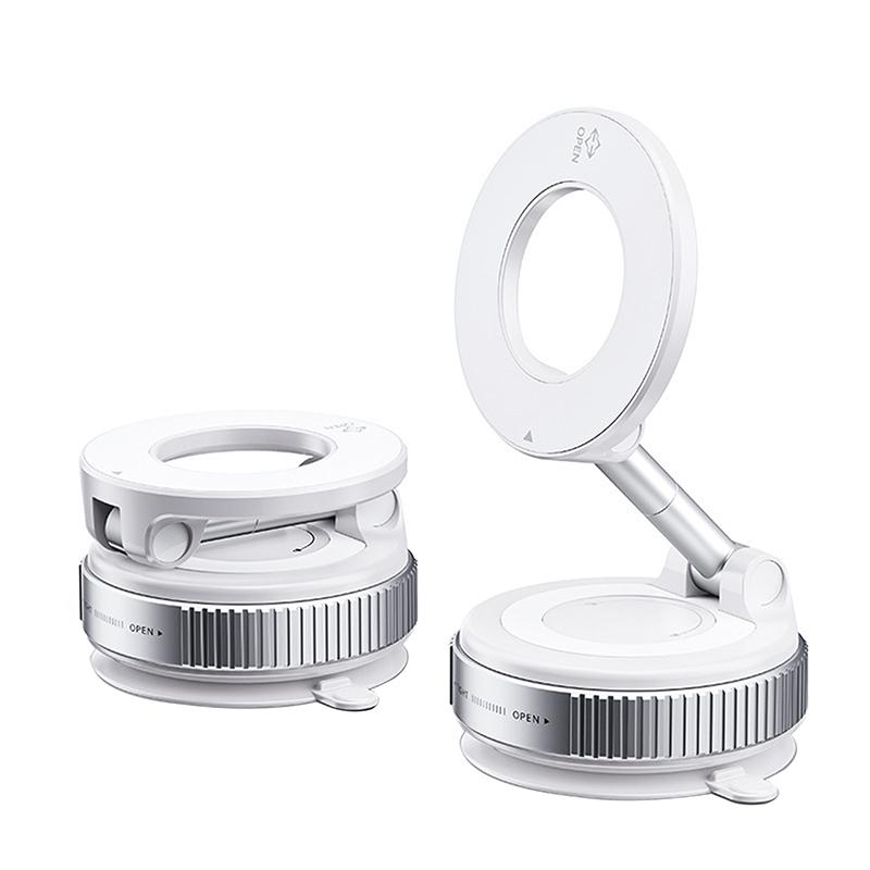 

Для Magsafe Автомобильный держатель для телефона Присоска Вакуумный Магнитный держатель для телефона Вращающийся на 360° и Складной держатель для телефона белый