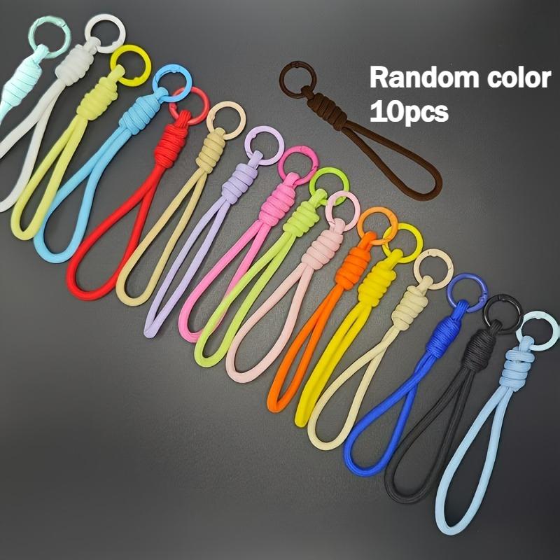 20/10pcs Handmade Multicolor Braided Phone Lanyards - Durable Woven Keychains for DIY Phone Accessories, Phone Case Decoration