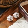 S925 Sterling Silver Pearl Hydrangea Stud Earrings - Elegant & Versatile Women's Accessory