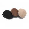 Unisex British Vintage Faux Suede Flat Cap, Leather Trim Duckbill Beret, Casual Painter Newsboy Hat for Men and Women