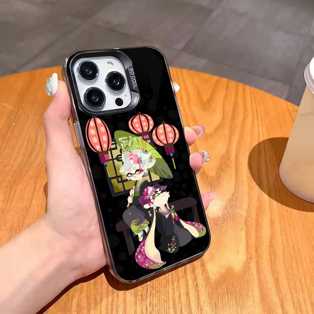 S-Splatoon 3 Game Phone Case For iPhone17,16,15,14,13,12,11,Pro,MAX White Matte Shockproof Cover iPhone12PRO