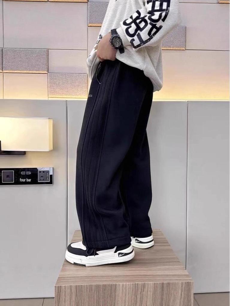 Boys' Striped Wide-Leg Sports Trousers - Spring/Autumn 2025 Collection