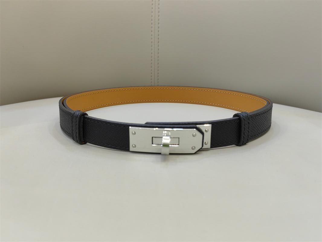 

Ремень женский из зернистой кожи с узором «пальма» двухсторонний для джинсов, пиджаков и платьев чёрный