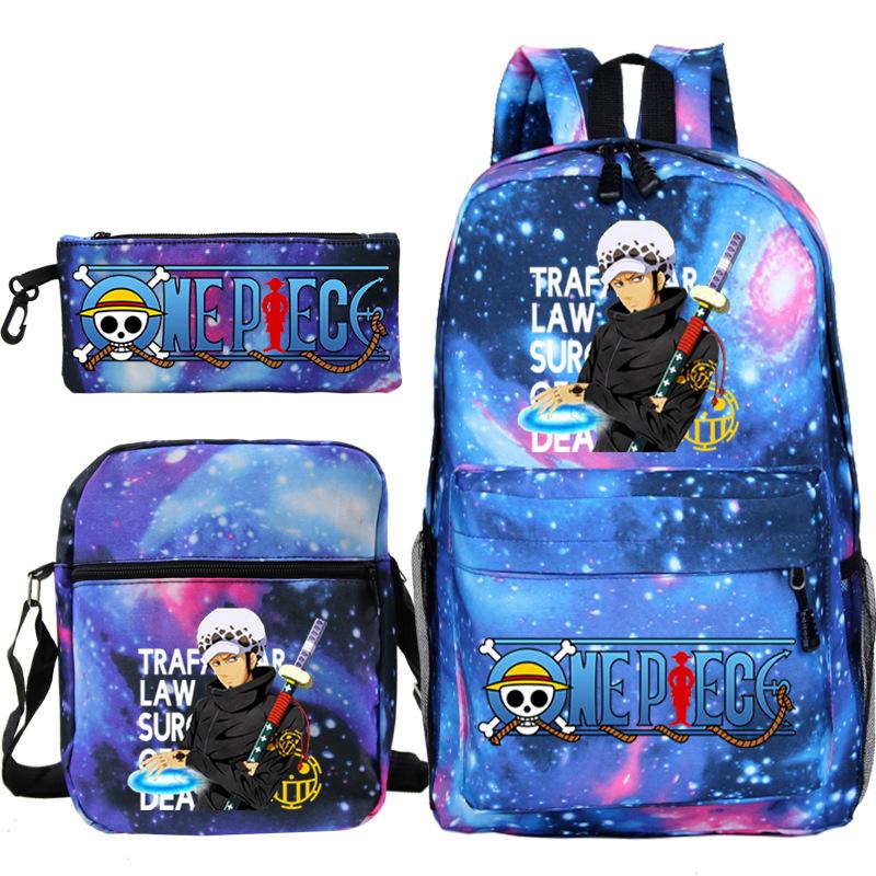 School Bag Large Capacity, Junior High School Students, Primary School Students, School Bag Three-Piece Set, Backpack, Messenger Bag, Stationery Bag