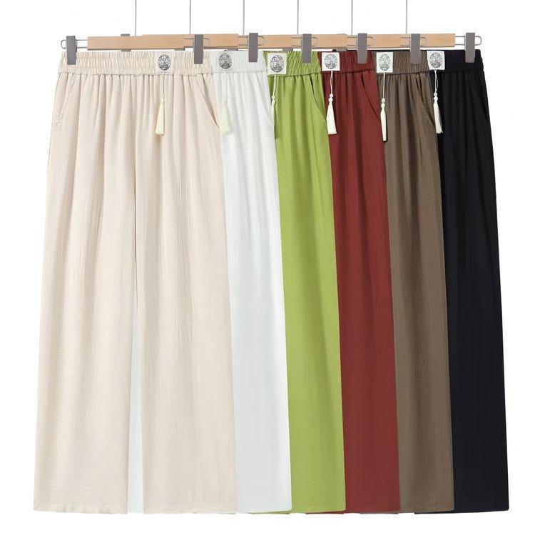 Stretchy Waist Plus Size Casual Pants for Older Women - Multiple Colors
