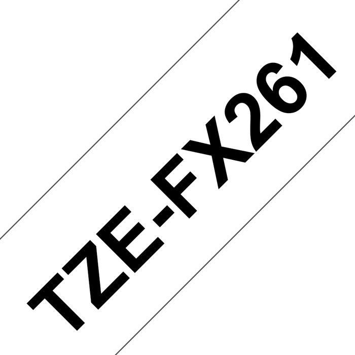 Ruban d'étiquetage - BROTHER - TZe-FX261 - Noir sur blanc - 3,6 cm - 8 m